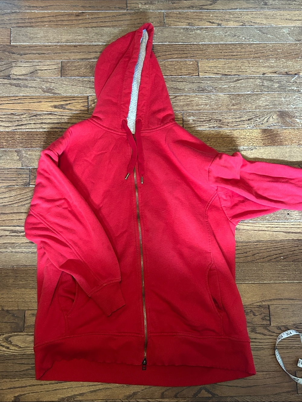 Old Navy Red Zip-Up Hooded Jacket